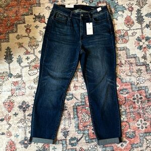 Judy blue mid rise slim fit cuffed jeans